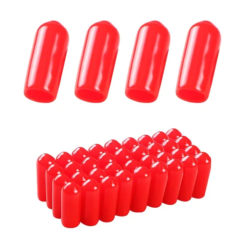 Miniatura 27 de Cubierta de tapa de extremo redondo de goma 0.08 pulgadas (0.079 in), protectores de rosca de tornillo de PVC flexible de tubería de tubería