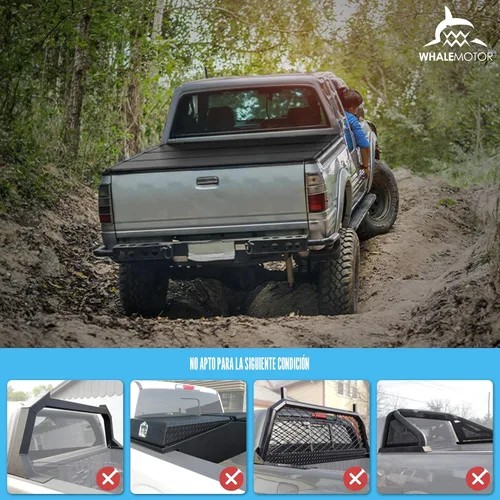 Miniatura 7 de Cubierta de caja de camioneta plegable y rígida compatible con Ford F150 F-150 2015-2025 5.5 pies de caja corta, estilo tri-doblez
