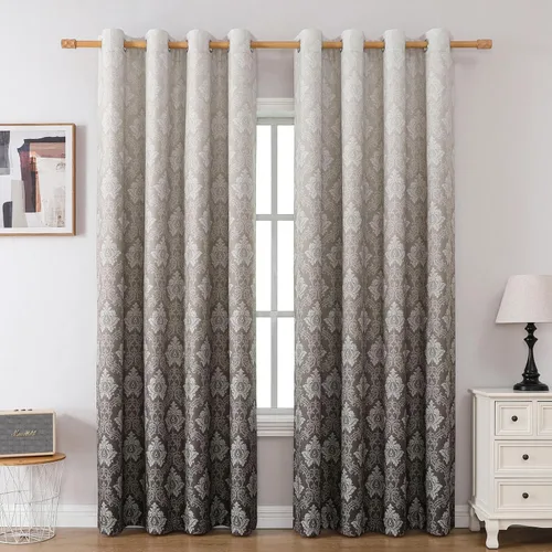Miniatura 9 de Flyfun Medallion - Cortinas opacas de 84 pulgadas de largo, con aislamiento térmico y ojales, juego de 2 paneles de cortinas para dormitorio