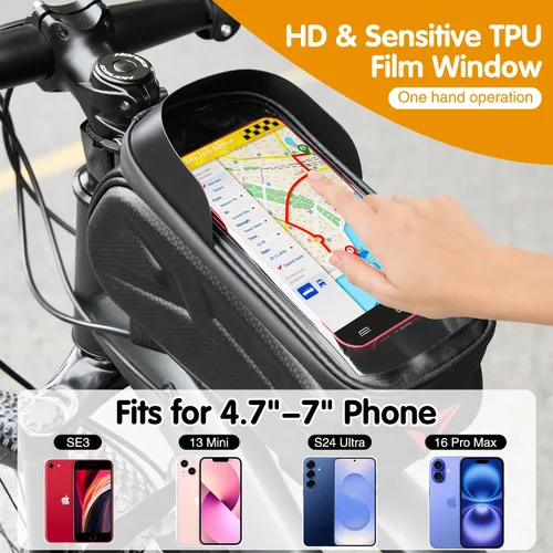 Miniatura 2 de Kit de Reparación de Bicicleta, Bolsa de Reparación de Bicicleta con Bomba de Neumáticos, Kit de Herramientas de Bicicleta para Viajes de Camping