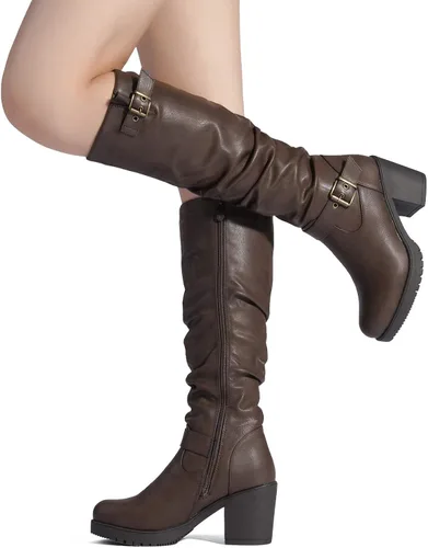 Miniatura 3 de Dream Pairs - Botas a la rodilla de tacón grueso para mujer