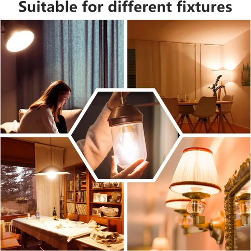 Miniatura 7 de DAYBETTER Bombillas LED Edison vintage, bombilla LED E26 equivalente a 60 W, bombillas LED regulables, alto brillo 6 W 800 LM, blanco cálido 2700 K