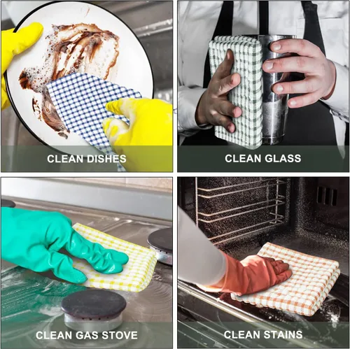 Miniatura 5 de Nialnant 8 Piezas Trapos de Cocina para Platos, 100% Algodón Suave Absorbente de Secado Rápido, Paños de Cocina para Cocina, Lavar Platos, Trapos
