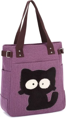 Miniatura 8 de Bolso de lona multifunción con cremallera para el hombro, Lindo