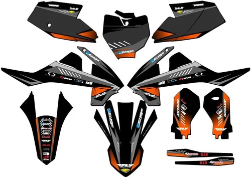 Miniatura 9 de Kit de base gráfica SX 65 Surge Black Senge 2019-2023 compatible con KTM