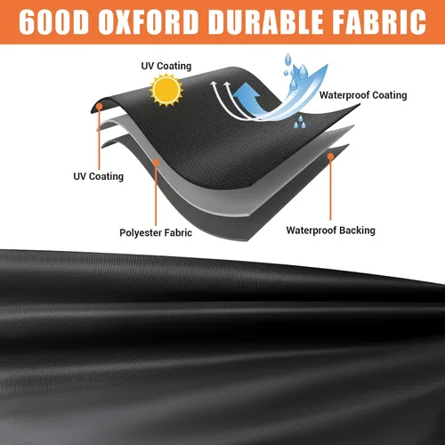 Miniatura 7 de Funda UTV, lado a lado, impermeable, resistente al aire libre, material Oxford 600D, compatible con Can Am Defender Polaris RZR Ranger Ctmoto Cforce