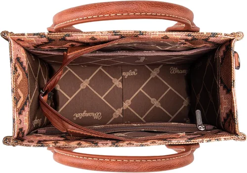 Miniatura 5 de Wrangler - Cartera para tarjetas de crédito para mujer, estilo bohemio, azteca, con bolsillo con cremallera