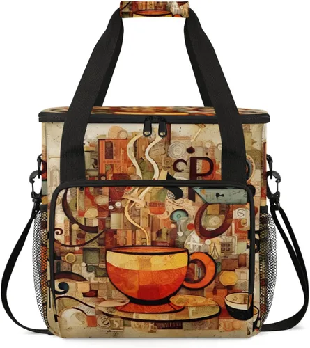 Miniatura 11 de Bolsa de viaje para cafetera Keurig K-Mini/K-Mini Plus con aislamiento impermeable con bolsillos para K-Cup portátil de una sola porción