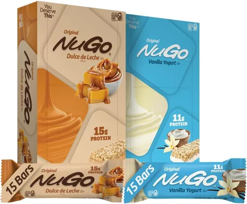 Miniatura 12 de NuGo Barra de proteínas, mantequilla de maní, 0.39 oz de proteína, sin gluten, 15