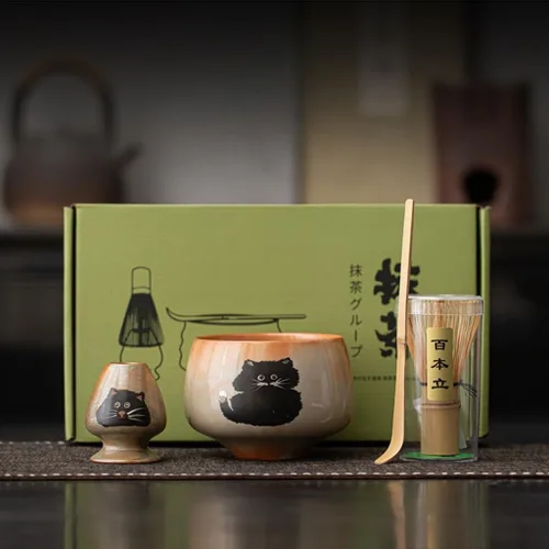 Miniatura 8 de Juego de batidor de matcha, juego de 4 piezas para ceremonia de matcha con batidor de matcha, cuchara de bambú de matcha, soporte para batidor