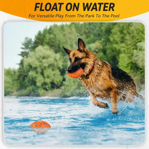 Miniatura 4 de FUSOTO Pelotas de 5.5 pulgadas para perros, juguetes de fútbol duraderos para perros masticadores agresivos, pelotas de rugby grandes, juguetes
