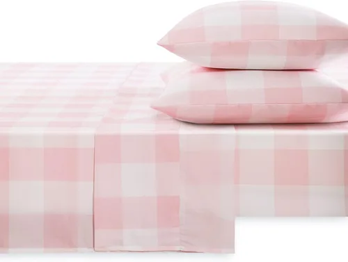 Miniatura 2 de Wake In Cloud - Sábanas de cuadros a cuadros, juego de sábanas de 4 piezas, ropa de cama estética geométrica a cuadros a cuadros, bolsillo profundo