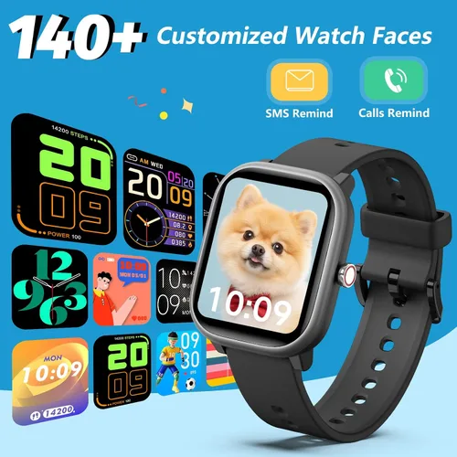 Miniatura 5 de Reloj para Niños para Niñas y Niños de 6-15 Años - Reloj Inteligente para Niños de 1.8" Rastreador de Fitness, Sin Necesidad de Teléfono, Podómetro
