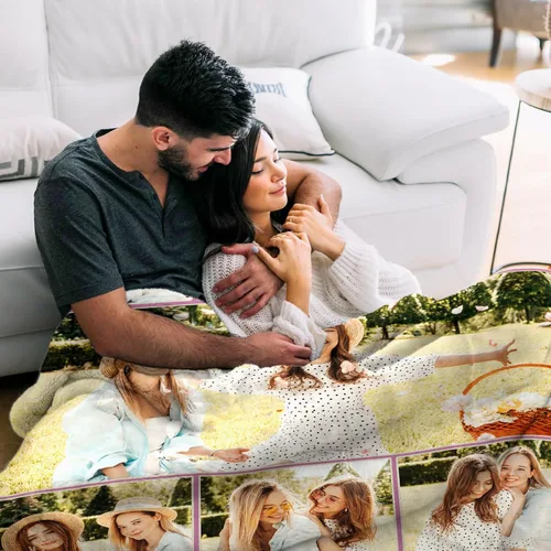 Miniatura 3 de Manta personalizada con fotos, manta de fotos personalizada, mantas personalizadas para parejas, regalos para cumpleaños, Navidad, aniversario, 7