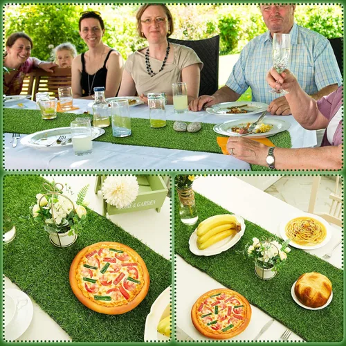Miniatura 6 de Camino de mesa de césped artificial, camino de mesa de césped sintético para golf, boda, baby shower, cumpleaños, jardín, decoración del hogar