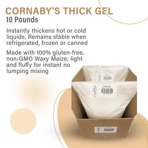 Miniatura 2 de Cornaby's Gel grueso de 10 libras Almidón de maíz ceroso premium, 2 veces más espesante Sin gluten, sin OMG, espesante de alimentos natural