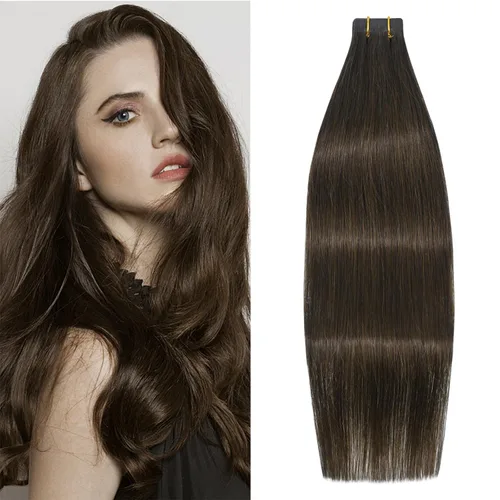 Miniatura 21 de WindTouch Extensiones de cabello humano con cinta adhesiva, color rojo, 20 unidades, 14 pulgadas, #rojo, 1.06 oz