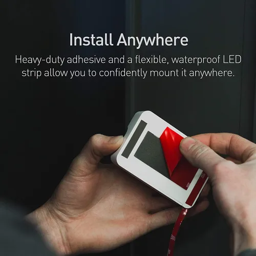 Miniatura 6 de POWER PRACTICAL Luminoodle - Tira de luz LED para debajo del gabinete, tira de luz LED para estantes, armarios de cocina y muebles, paquete de 3 luz