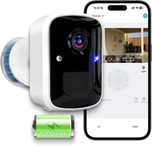 Miniatura 9 de Cámaras de seguridad inalámbricas Goalake, cámara WiFi alimentada por batería de 3MP con detección de movimiento AI, conversación de 2 vías, foco