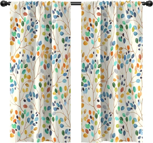 Miniatura 53 de Cortinas de cocina de estilo granja occidental con bolsillo para cortinero, pequeñas y cortas, estilo café rústico, cabaña, puerta de granero