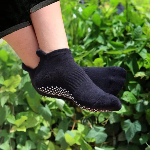 Miniatura 7 de RATIVE - Calcetines antideslizantes para yoga, pilates y hospitales, para adultos, hombres y mujeres