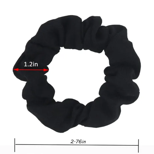 Miniatura 3 de Coleteros de algodón para el cabello, de un solo jersey, color sólido, ligas elásticas para el cabello para mujer, accesorios (beige)