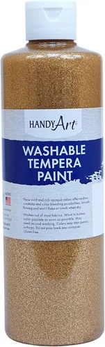 Miniatura 4 de Handy Art Pintura lavable con purpurina de 8 onzas, azul