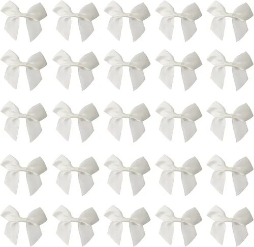 Miniatura 9 de CuteHook - Mini lazos de regalo de cinta de satén para manualidades, pequeño lazo adhesivo rosa preatado para manualidades, costura, álbumes