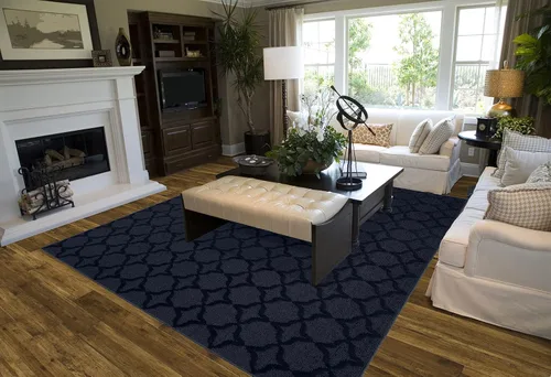 Miniatura 210 de Garland Rug Sparta - Alfombra antideslizante de polipropileno de 2 pies x 12 pies, color negro, ideal para salas de estar y pasillos, elegante