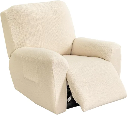 Miniatura 26 de KRFOONN Fundas elásticas para sillón reclinable con estampado, fundas para sillas reclinables de 4 piezas, fundas para sillón reclinable Lazy Boy