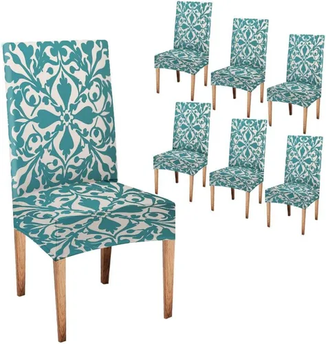 Miniatura 26 de CAPSCEOLL Fundas para Sillas De Comedor 4, Funda elástica para silla de comedor, lavable de elastano, fundas para sillas Parsons de cocina, Fundas