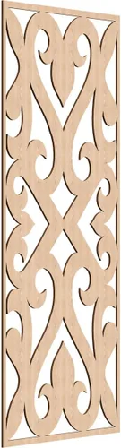 Miniatura 100 de Keene Paneles de pared decorativos de madera con calado, 9 3/8 pulgadas de ancho x 24 3/8 pulgadas de alto x 1/4 de alto, roble rojo rojo (Red Oak)