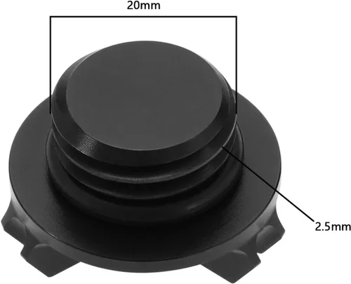 Miniatura 4 de Tapón de drenaje de aceite de motor, cubierta de tapón de tuerca de sumidero compatible con Kawasaki M20x2.5 CNC aleación de aluminio piezas de Negro