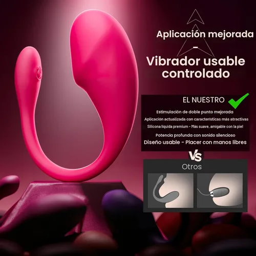 Miniatura 3 de ECRVOM Vibrador de juguetes sexuales, consolador portátil, con control de aplicación, vibradores de huevos con 10 vibraciones, recargable punto G