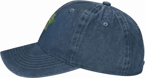 Miniatura 4 de Cowboy Hat Trendy Hats for Man and Women Djustable Four Season Outdoor Baseball Cap of Hell Skull with Angel Navy Blue