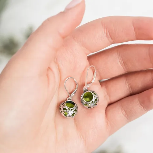 Miniatura 52 de Bottled Up Designs Aretes de encaje vintage hechos a mano, plata esterlina, ecológicos, fabricados en Estados Unidos, regalos de cumpleaños, día