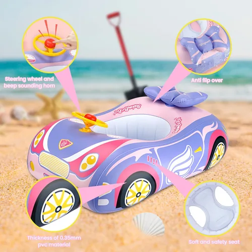 Miniatura 3 de Flotador de piscina para bebé, flotadores 3D para niños pequeños de 1 a 2 años, flotadores de piscina para bebés de 6 a 12 meses, flotadores