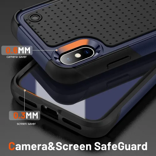 Miniatura 387 de Jeylly Funda para iPhone SE/Funda para iPhone 5S, Exterior de Plástico Duro que Absorbe Golpes + Interior de Silicona de Goma Defensor contra