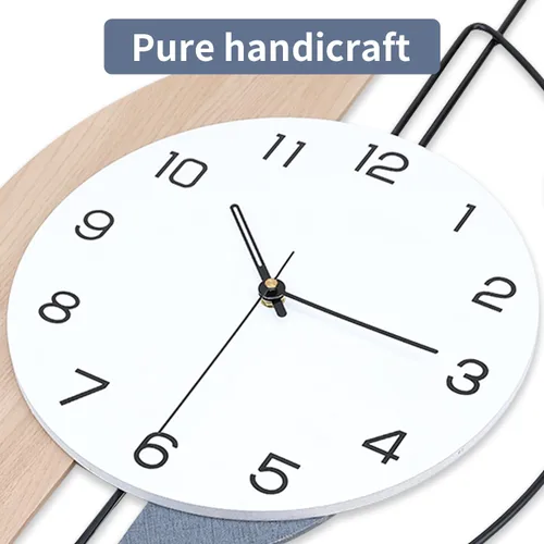 Miniatura 2 de Dankeit Reloj de Pared, Relojes de Pared Decorativos Grandes con Péndulo, Funciona con Pilas, Reloj de Pared de Cuarzo de Calidad Silenciosa
