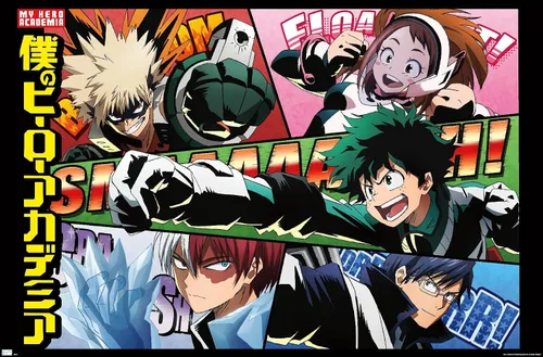 Miniatura 9 de Trends International My Hero Academia - Póster de pared de cómic, 14.72 x 22.37 pulgadas, versión enmarcada de madera de granero