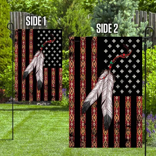 Miniatura 8 de FLAGWIX Banderas – Bandera del orgullo nativo americano THH2489F, bandera de casa (29.5 x 39.5 pulgadas) – Banderas de jardín de casa de Estados