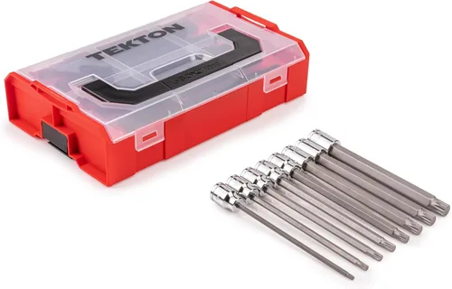 Miniatura 4 de TEKTON Juego de llaves de vaso cuadrado triple largo de 3/8 pulgadas con mini caja de herramientas de apilamiento, 8 piezas (M4 - M12) SHB91705