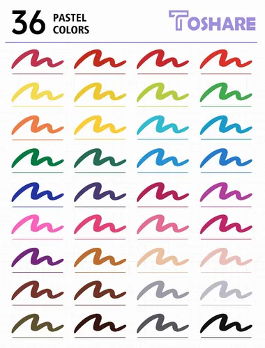 Miniatura 4 de TOSHARE Marcadores de acuarela de 36 colores y punta fina de doble punta para libros de colorear para adultos, bolígrafos de pintura sin sangrado