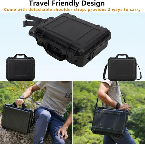 Miniatura 5 de Funda rígida para DJI Mini 4 Pro, funda de transporte impermeable con correa para todos los accesorios DJI Mini 4 Pro Fly More Combo Drone Funda