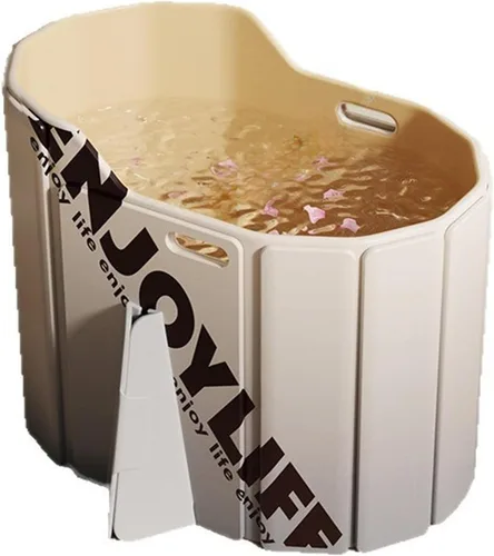 Miniatura 8 de Bañera plegable para adultos, grande, plegable, portátil, para baño, bañera plegable para ducha, ideal para espacios pequeños, tinas plegables