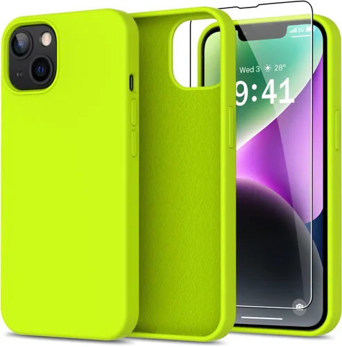 Miniatura 41 de bemal Funda para iPhone 14 Pro con protector de pantalla, silicona líquida de ajuste delgado, forro de microfibra suave, diseñada para mujeres