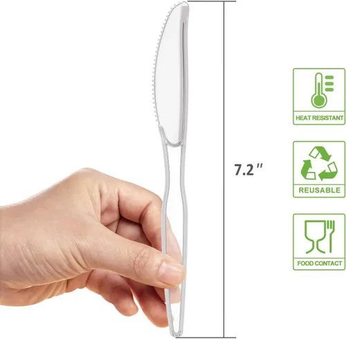 Miniatura 2 de POSATE Cuchillos transparentes, cristal resistente (100 cuchillos)