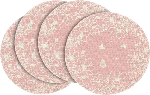 Miniatura 10 de Artoid Mode Juego de 4 manteles individuales de verano con flores azules de 12 x 18 pulgadas para decoración de fiestas, cocina, comedor