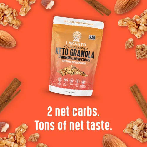 Miniatura 4 de Lakanto Berry Crunch Granola - Delicioso Snack, Cereal para Desayuno Rápido, Apto para Keto, Edulcorante de Fruta del Monje, Sin Azúcar Añadida