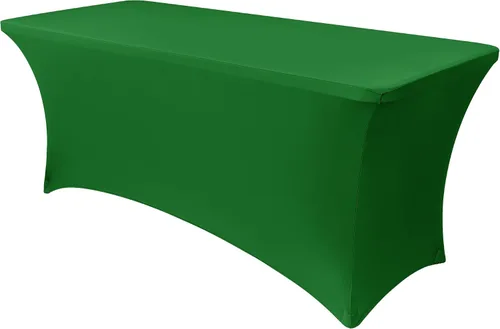 Miniatura 52 de Obstal Funda de mesa de elastano elástica de 4 pies para mesas plegables estándar, paquete de 2 manteles rectangulares universales ajustables